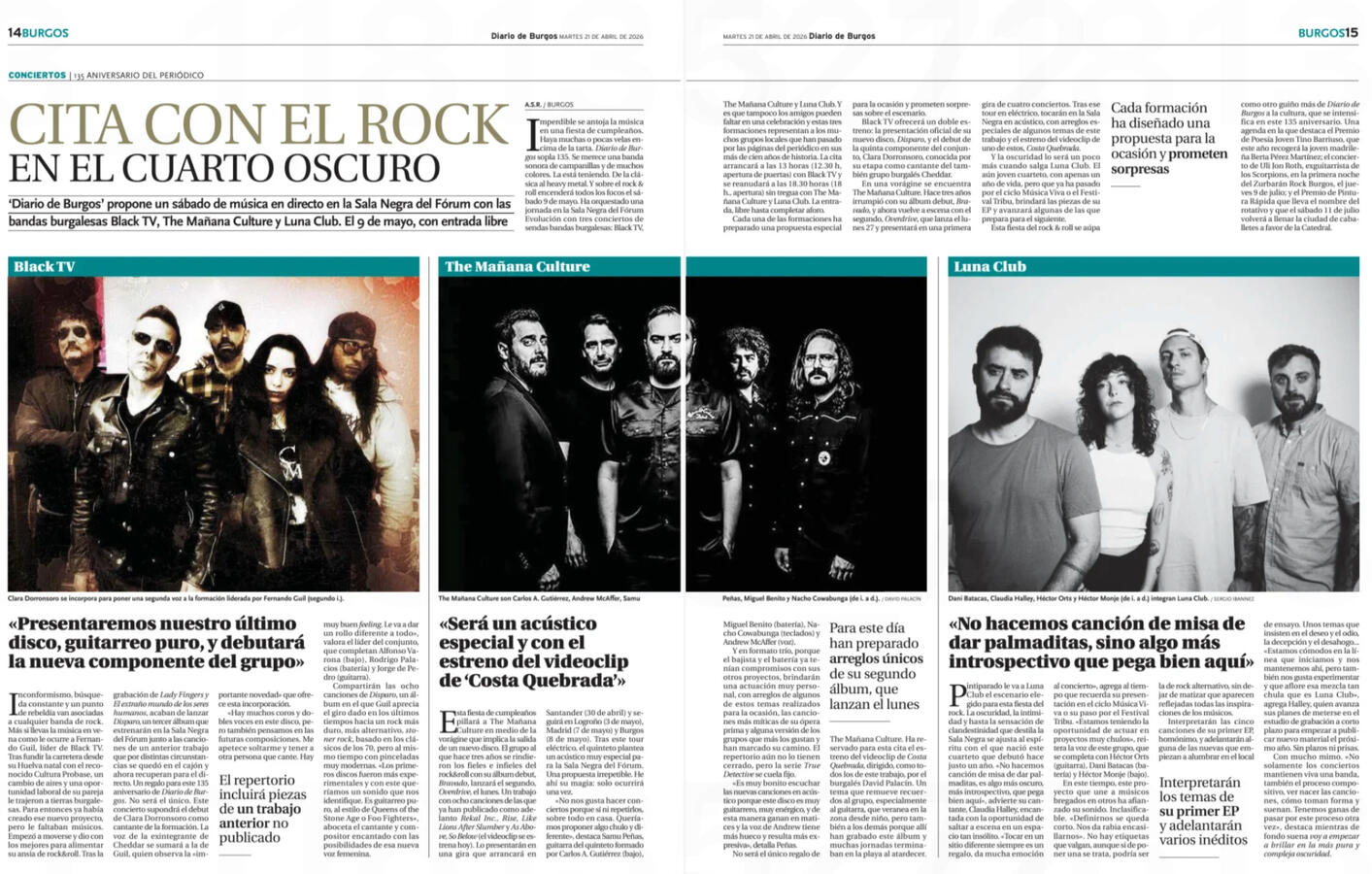 Cita con el Rock en el cuarto Oscuro - Diario de Burgos